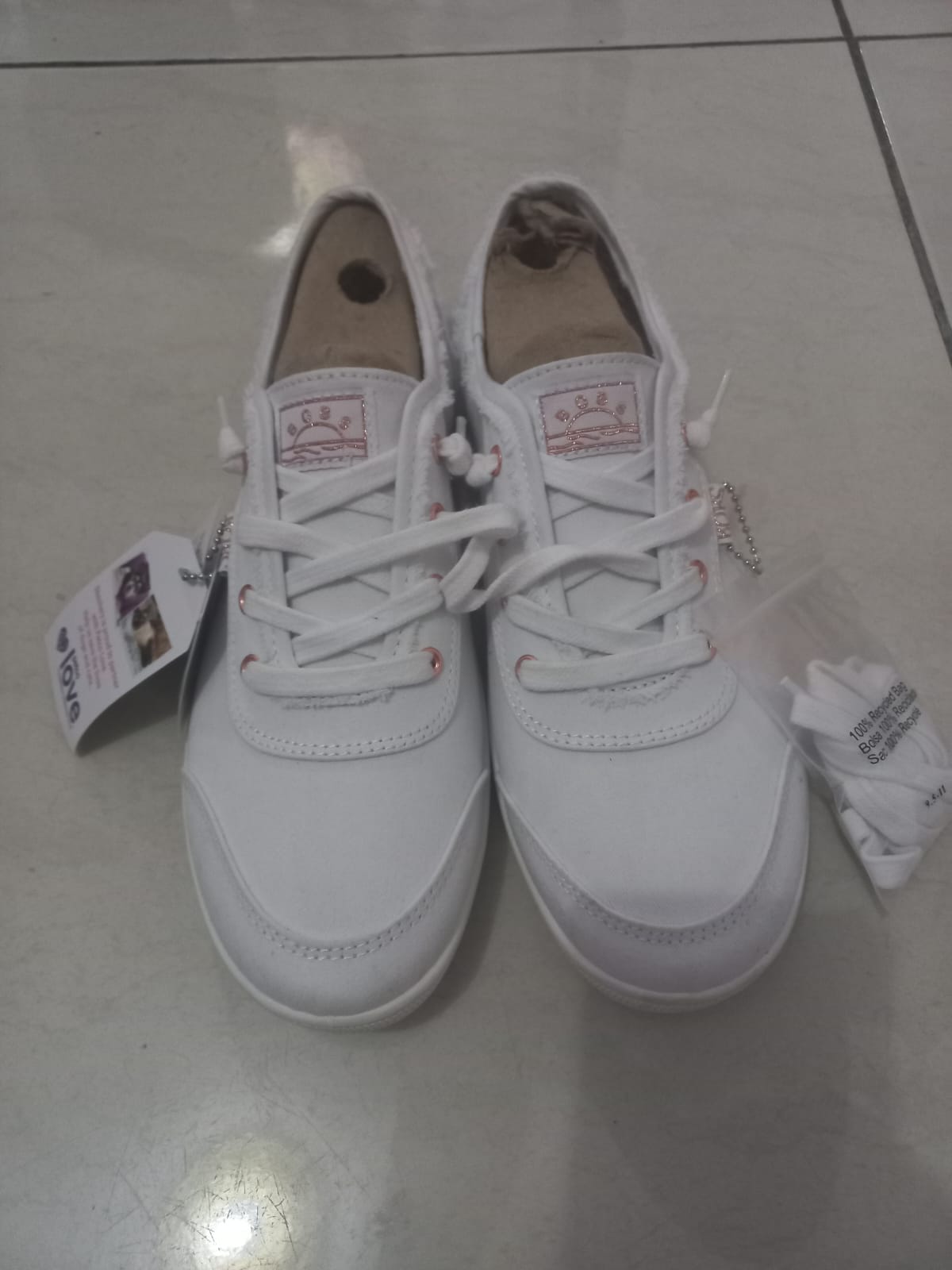 Tenis para mujer Skechers Bobs B Cute Blancos del 6.5 mexicano - Imagen 4